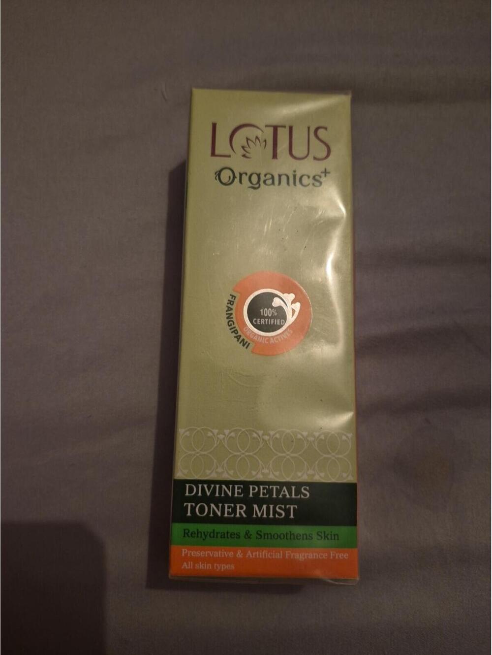 Lotus Organic+ Divine Petals Natural Toner Mist for Face 50ml-